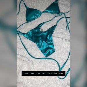 Satin Bikini Turquoise